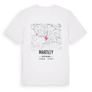 Martley karta t-shirt – ekologisk bomull t-shirt från Pinshirt