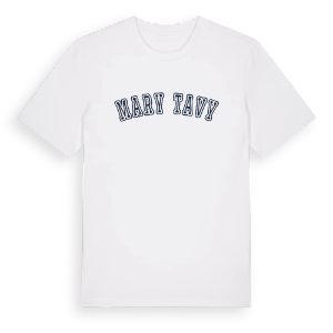 Mary Tavy college t-shirt – ekologisk bomull t-shirt från Pinshirt