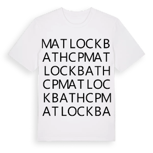 Matlock Bath CP ordlek t-shirt – ekologisk bomull t-shirt från Pinshirt