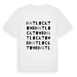 Matlock Town ordlek t-shirt – ekologisk bomull t-shirt från Pinshirt