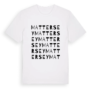 Mattersey ordlek t-shirt – ekologisk bomull t-shirt från Pinshirt