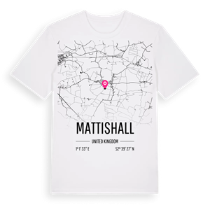 Mattishall karta t-shirt – ekologisk bomull t-shirt från Pinshirt