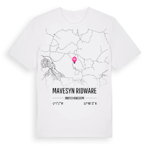 Mavesyn Ridware karta t-shirt – ekologisk bomull t-shirt från Pinshirt