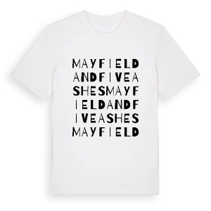 Mayfield and Five Ashes ordlek t-shirt – ekologisk bomull t-shirt från Pinshirt