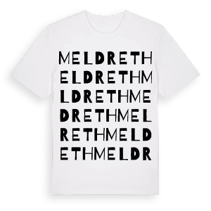 Meldreth ordlek t-shirt – ekologisk bomull t-shirt från Pinshirt