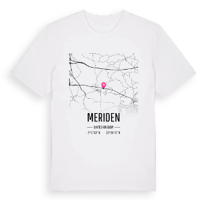 Meriden karta t-shirt – ekologisk bomull t-shirt från Pinshirt