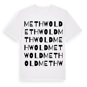 Methwold ordlek t-shirt – ekologisk bomull t-shirt från Pinshirt