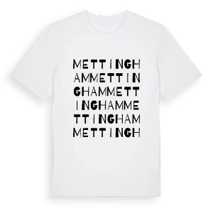 Mettingham ordlek t-shirt – ekologisk bomull t-shirt från Pinshirt
