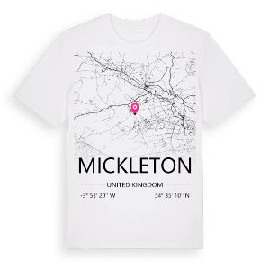 Mickleton karta t-shirt – ekologisk bomull t-shirt från Pinshirt