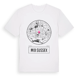 Mid Sussex t-shirt – ekologisk bomull t-shirt från Pinshirt