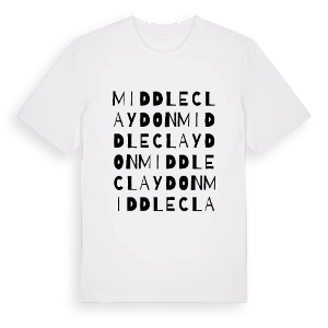 Middle Claydon ordlek t-shirt – ekologisk bomull t-shirt från Pinshirt