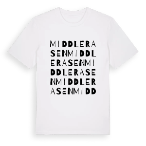 Middle Rasen ordlek t-shirt – ekologisk bomull t-shirt från Pinshirt