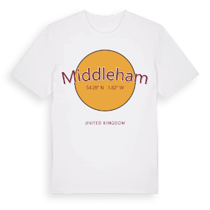 Middleham cirkel t-shirt – ekologisk bomull t-shirt från Pinshirt