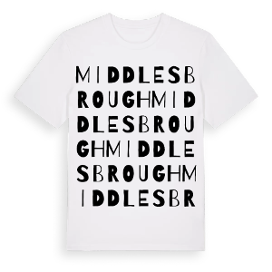 Middlesbrough ordlek t-shirt – ekologisk bomull t-shirt från Pinshirt