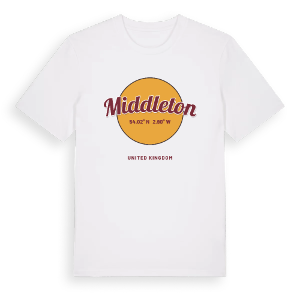 Middleton cirkel t-shirt – ekologisk bomull t-shirt från Pinshirt