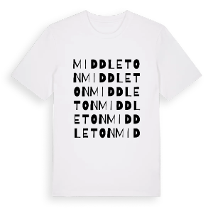 Middleton ordlek t-shirt – ekologisk bomull t-shirt från Pinshirt