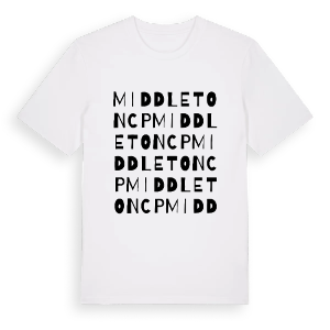 Middleton CP ordlek t-shirt – ekologisk bomull t-shirt från Pinshirt