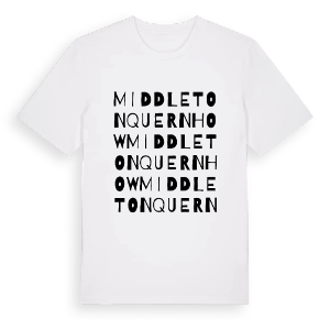 Middleton Quernhow ordlek t-shirt – ekologisk bomull t-shirt från Pinshirt