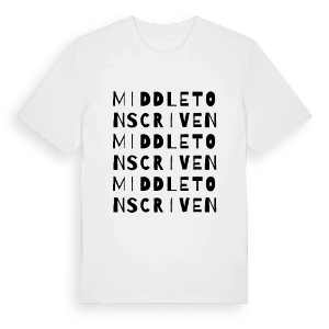 Middleton Scriven ordlek t-shirt – ekologisk bomull t-shirt från Pinshirt
