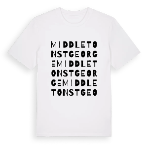 Middleton St George ordlek t-shirt – ekologisk bomull t-shirt från Pinshirt