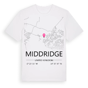 Middridge karta t-shirt – ekologisk bomull t-shirt från Pinshirt