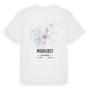 Midhurst karta t-shirt – ekologisk bomull t-shirt från Pinshirt