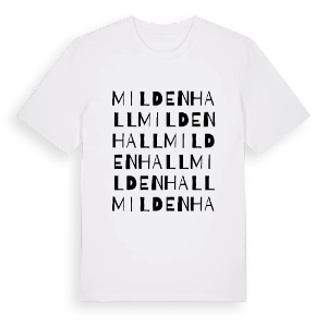 Mildenhall ordlek t-shirt – ekologisk bomull t-shirt från Pinshirt