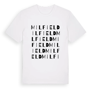 Milfield ordlek t-shirt – ekologisk bomull t-shirt från Pinshirt
