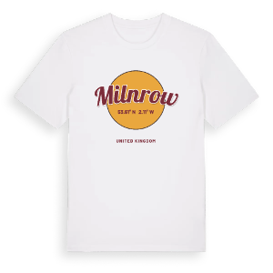 Milnrow cirkel t-shirt – ekologisk bomull t-shirt från Pinshirt