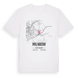 Milnrow karta t-shirt – ekologisk bomull t-shirt från Pinshirt