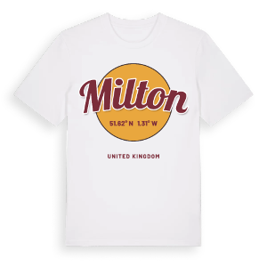Milton cirkel t-shirt – ekologisk bomull t-shirt från Pinshirt