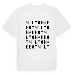 Milton Abbot ordlek t-shirt – ekologisk bomull t-shirt från Pinshirt