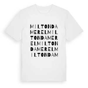 Milton Damerel ordlek t-shirt – ekologisk bomull t-shirt från Pinshirt