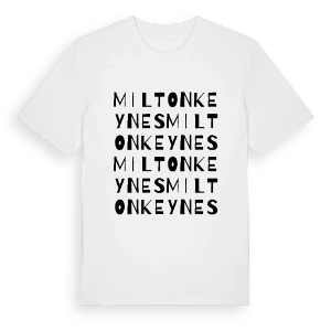 Milton Keynes ordlek t-shirt – ekologisk bomull t-shirt från Pinshirt
