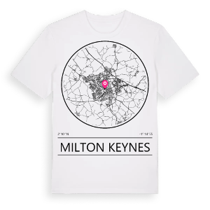 Milton Keynes t-shirt – ekologisk bomull t-shirt från Pinshirt