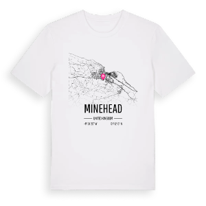 Minehead karta t-shirt – ekologisk bomull t-shirt från Pinshirt