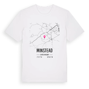 Minstead karta t-shirt – ekologisk bomull t-shirt från Pinshirt