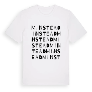 Minstead ordlek t-shirt – ekologisk bomull t-shirt från Pinshirt