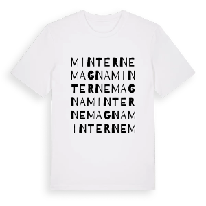 Minterne Magna ordlek t-shirt – ekologisk bomull t-shirt från Pinshirt