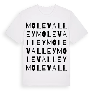 Mole Valley ordlek t-shirt – ekologisk bomull t-shirt från Pinshirt