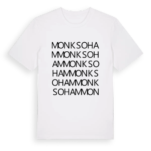 Monk Soham ordlek t-shirt – ekologisk bomull t-shirt från Pinshirt