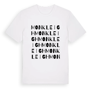 Monkleigh ordlek t-shirt – ekologisk bomull t-shirt från Pinshirt