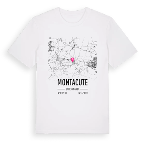 Montacute karta t-shirt – ekologisk bomull t-shirt från Pinshirt