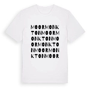 Moor Monkton ordlek t-shirt – ekologisk bomull t-shirt från Pinshirt