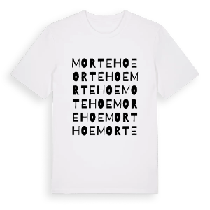 Mortehoe ordlek t-shirt – ekologisk bomull t-shirt från Pinshirt