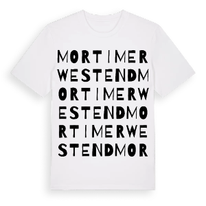 Mortimer West End ordlek t-shirt – ekologisk bomull t-shirt från Pinshirt