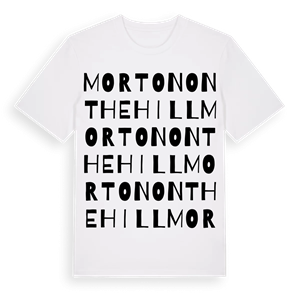 Morton on the Hill ordlek t-shirt – ekologisk bomull t-shirt från Pinshirt