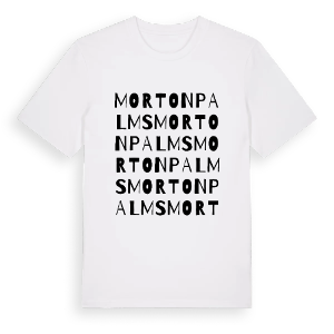Morton Palms ordlek t-shirt – ekologisk bomull t-shirt från Pinshirt