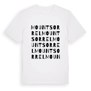 Mountsorrel ordlek t-shirt – ekologisk bomull t-shirt från Pinshirt