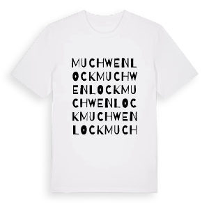 Much Wenlock ordlek t-shirt – ekologisk bomull t-shirt från Pinshirt